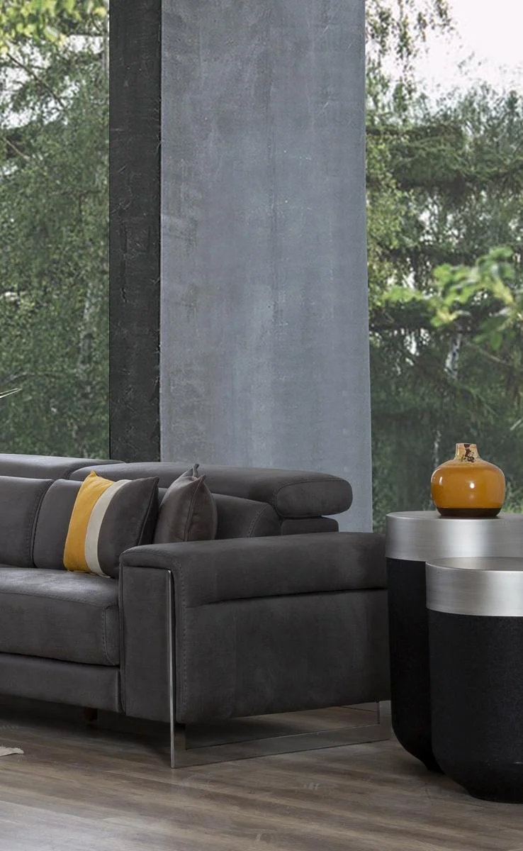 BEYRUT single armchair with broad geometric arms in a luxury living room interior
