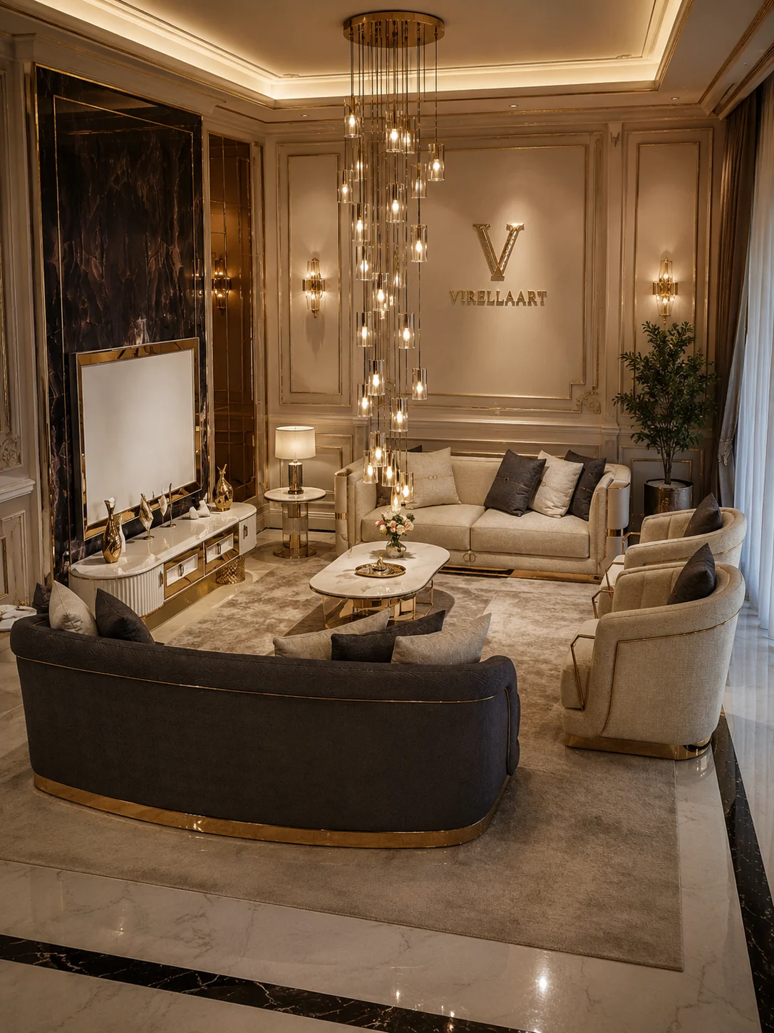 VIRELLAART Deluxe Living Room