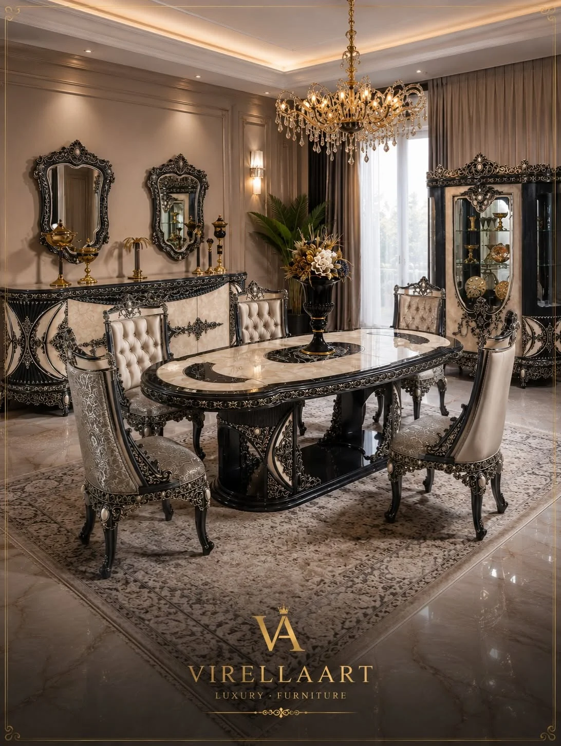 VIRELLAART Milano Blue Dining Room