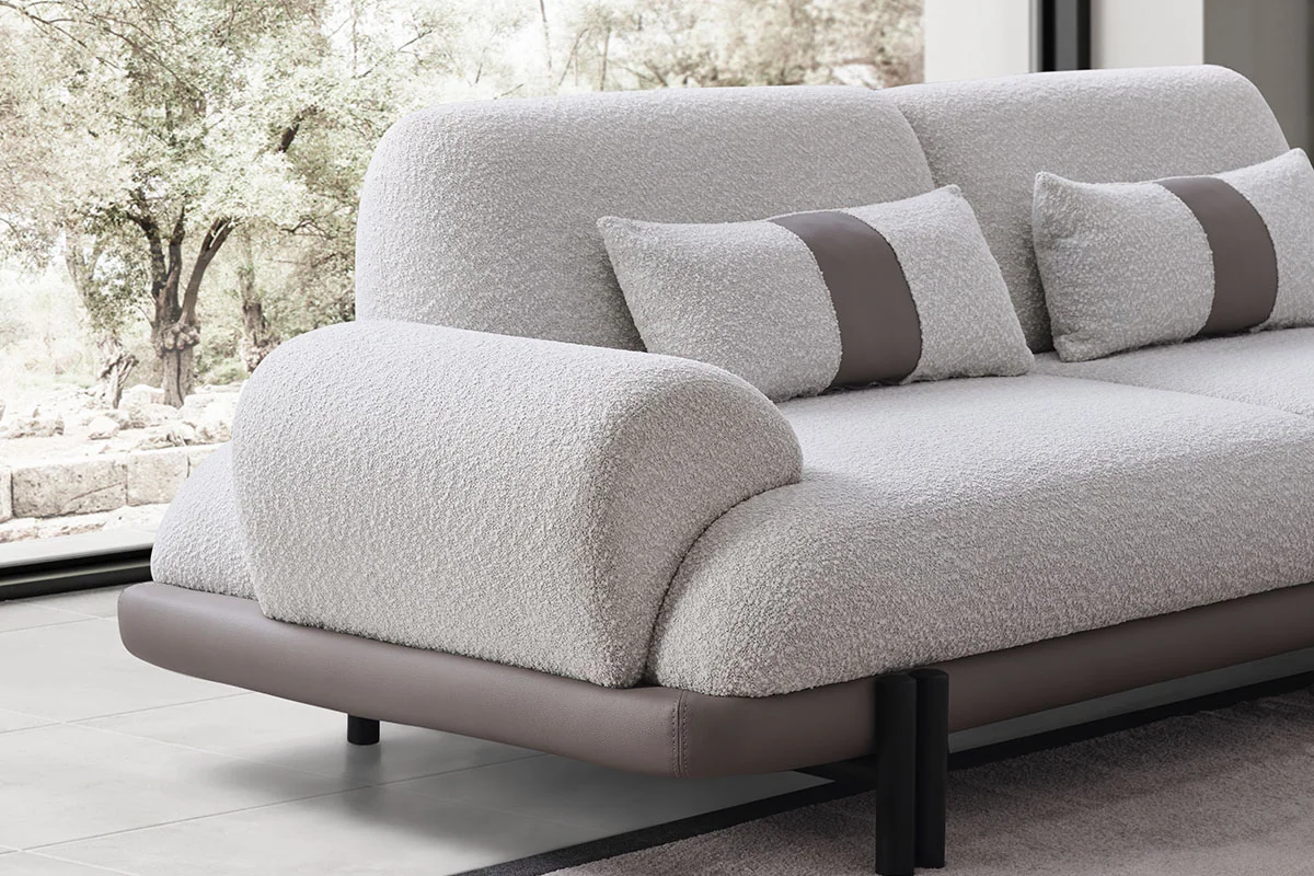 Ibiza armchair side profile and curved seating detail