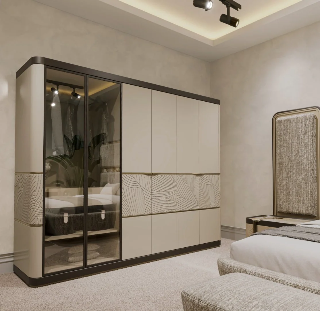 KANO luxury bedroom collection with refined bed and wardrobe composition