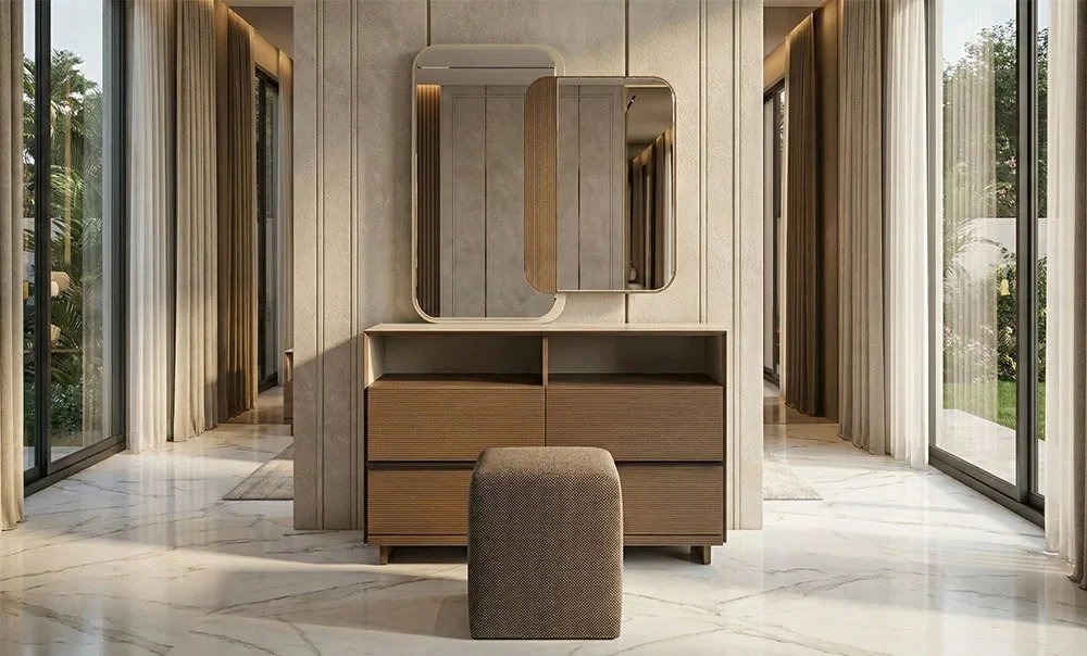 MILANO contemporary bedroom interior with refined architectural details