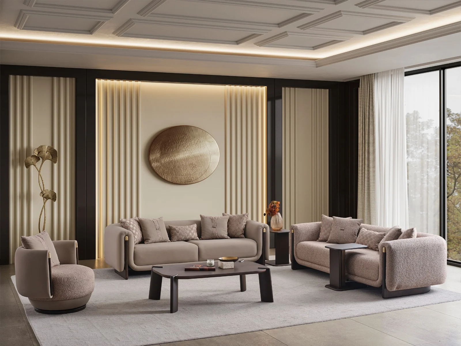 ORION contemporary 3+3+1+1 sofa arrangement designed for refined interiors
