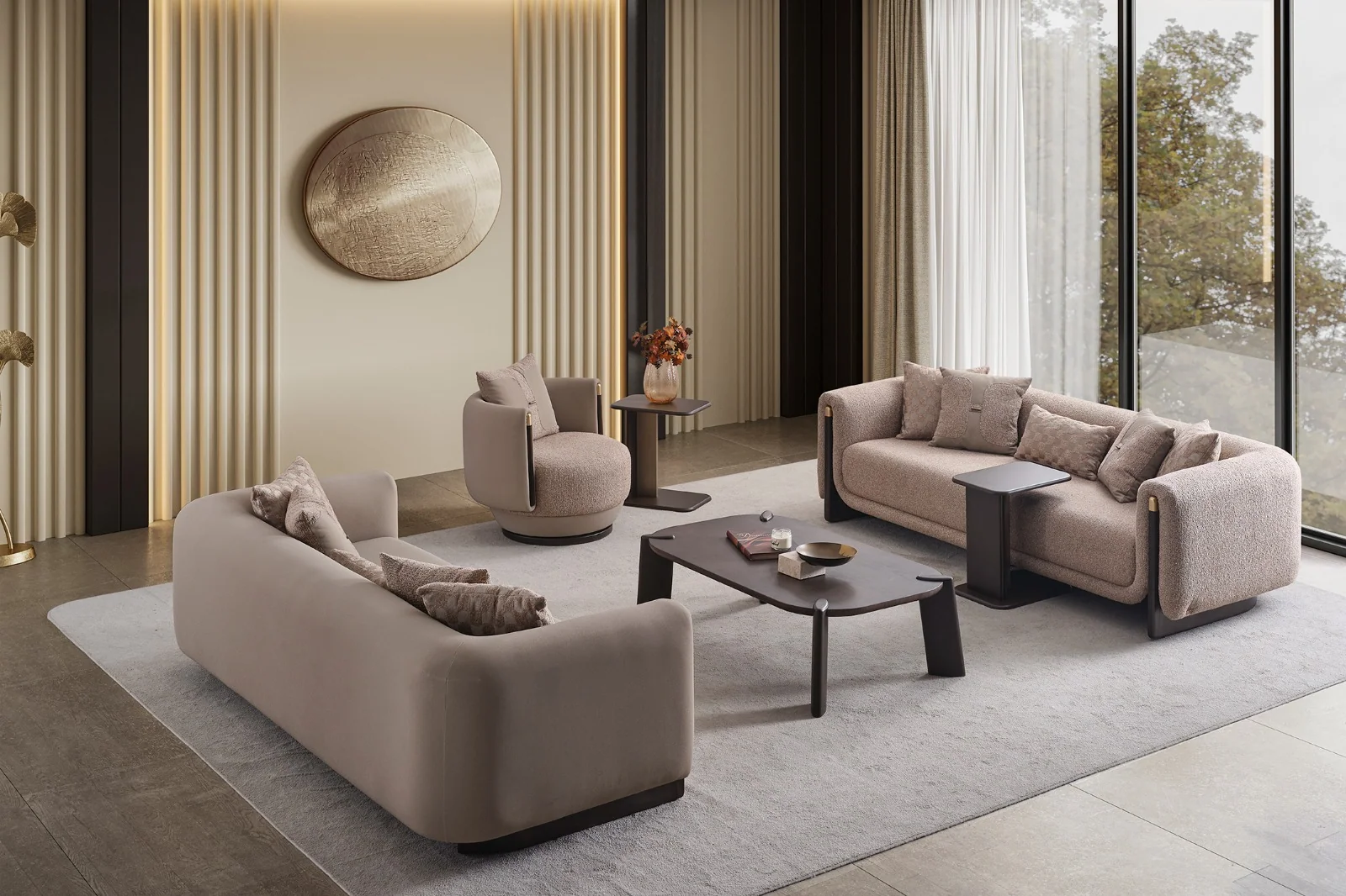 ORION modern armchair design matching the complete living room set