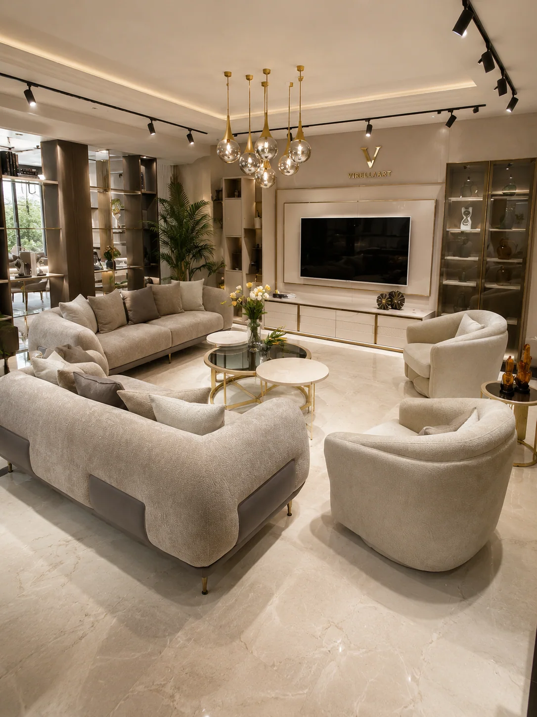 Porto modern sofa set complete 3+3+1+1 luxury living room collection