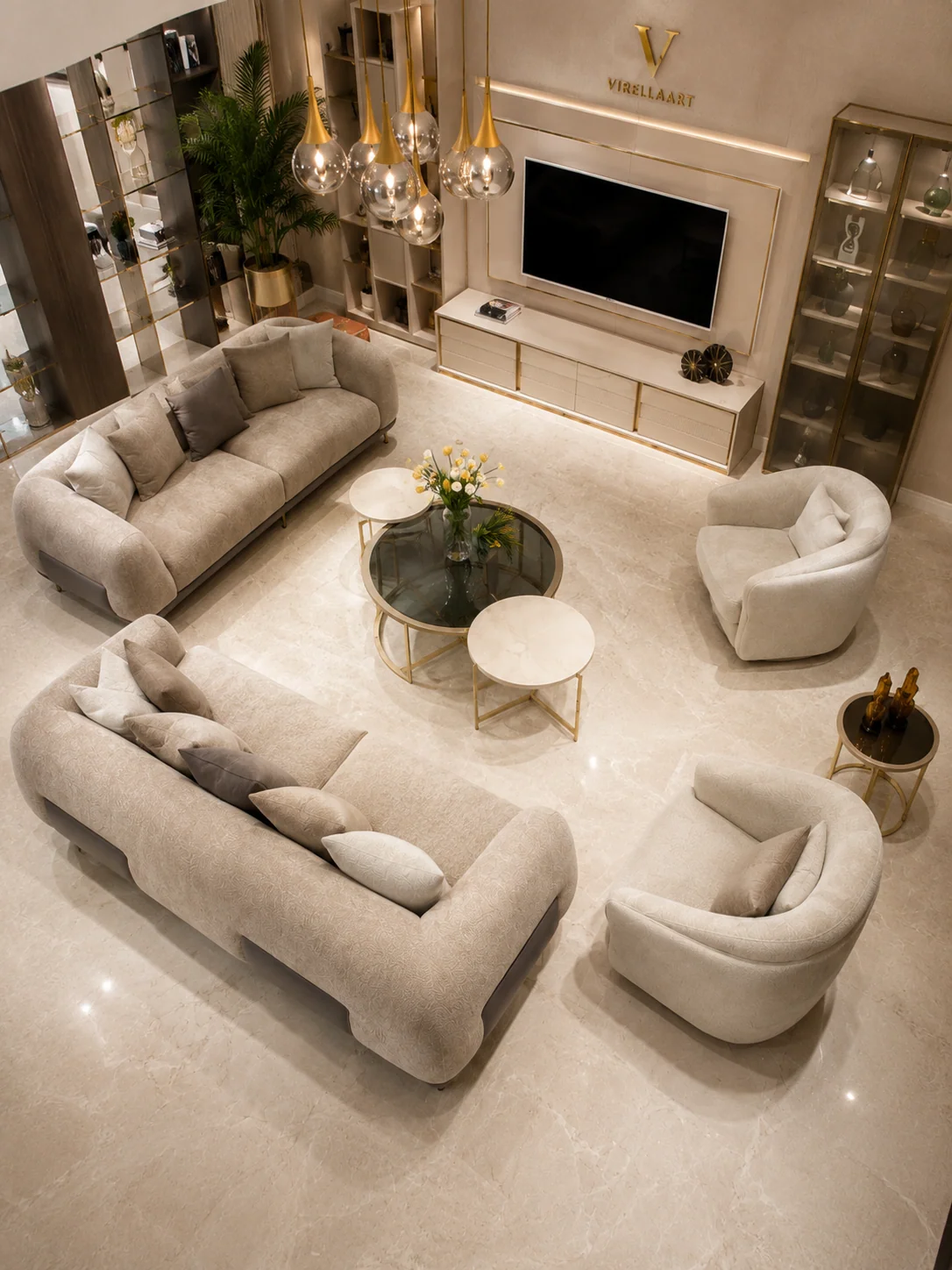 Porto contemporary sofa detail with refined modern living room styling