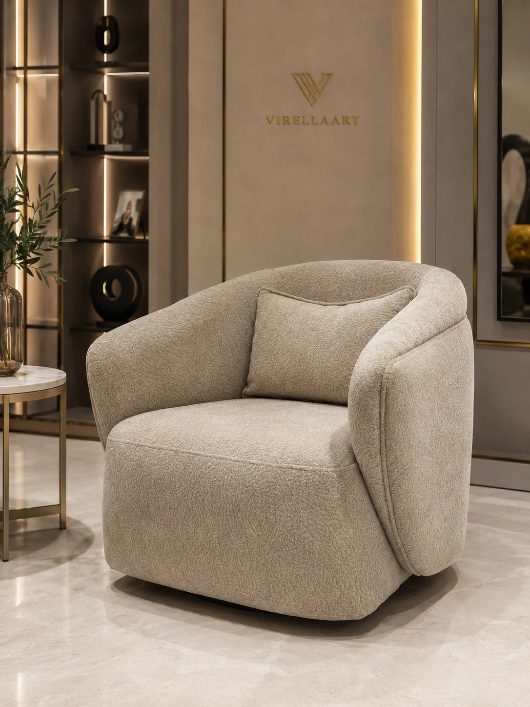 Porto contemporary living room seating with matching coffee and corner tables