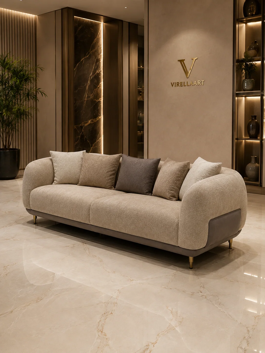 Porto modern sofa collection with coordinated TV unit and luxury living room furniture