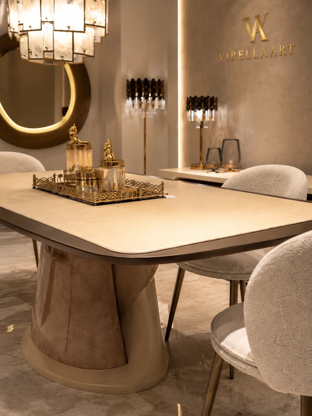 Soho contemporary dining collection with coordinated console and dining furniture