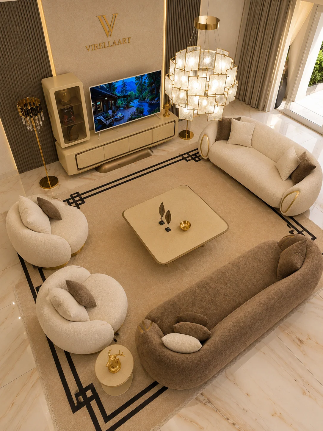 Soho modern sofa set catalog view 02 with coordinated contemporary living room furniture