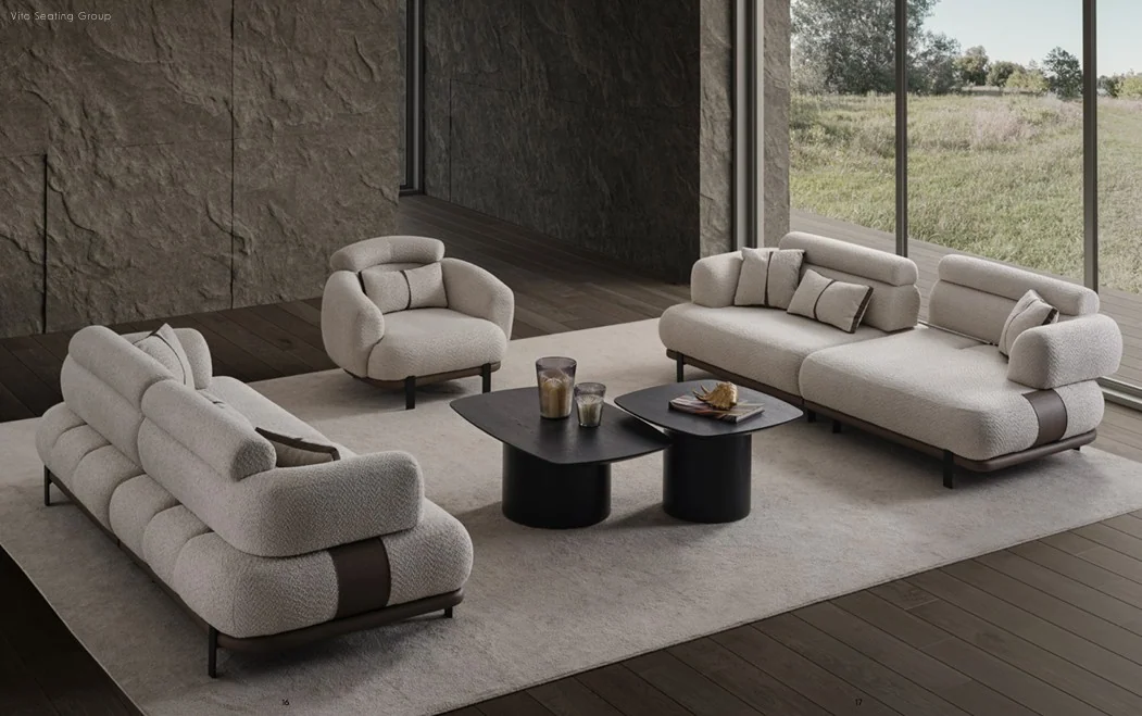 VITO luxury living room furniture arrangement with center table